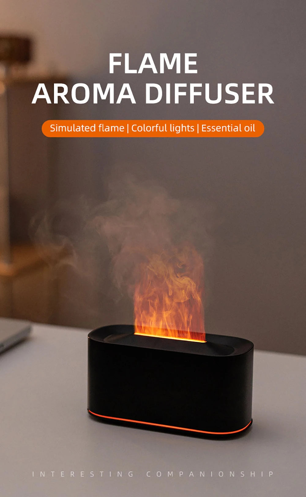 Aroma Humidifier Flame Essential Oils