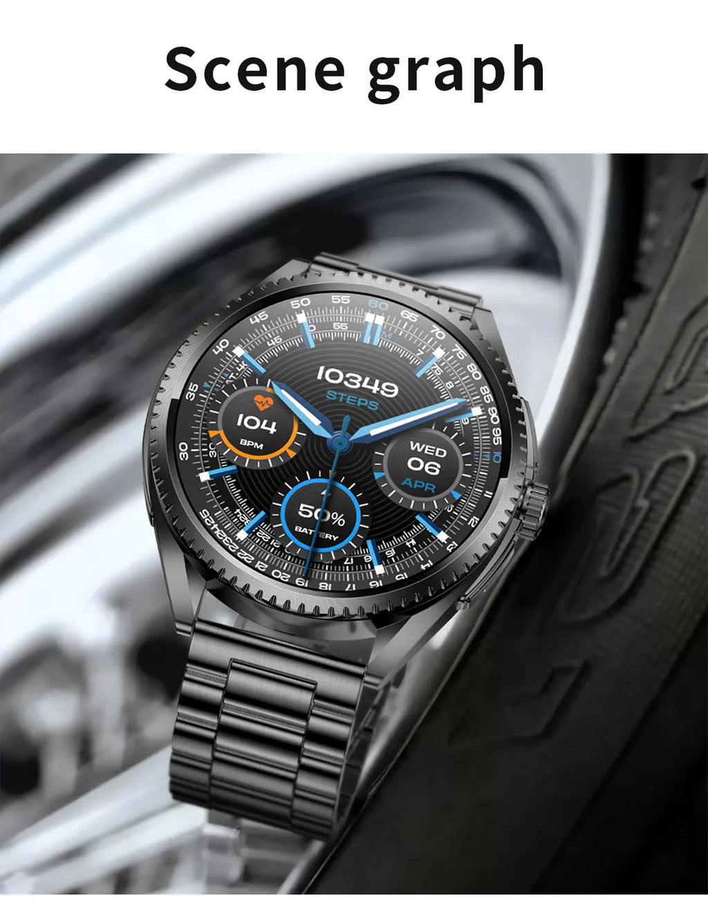Smart Watch for Men 1.75-Inch AMOLED Luxury Business Sports Fitness Watch IP67 Water Resistant 620mAh Standby Multi-Sport Mode