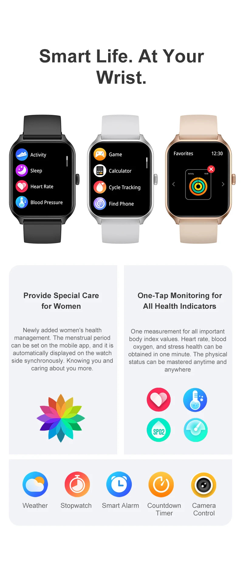 Smart Watch  for Women Men HD display