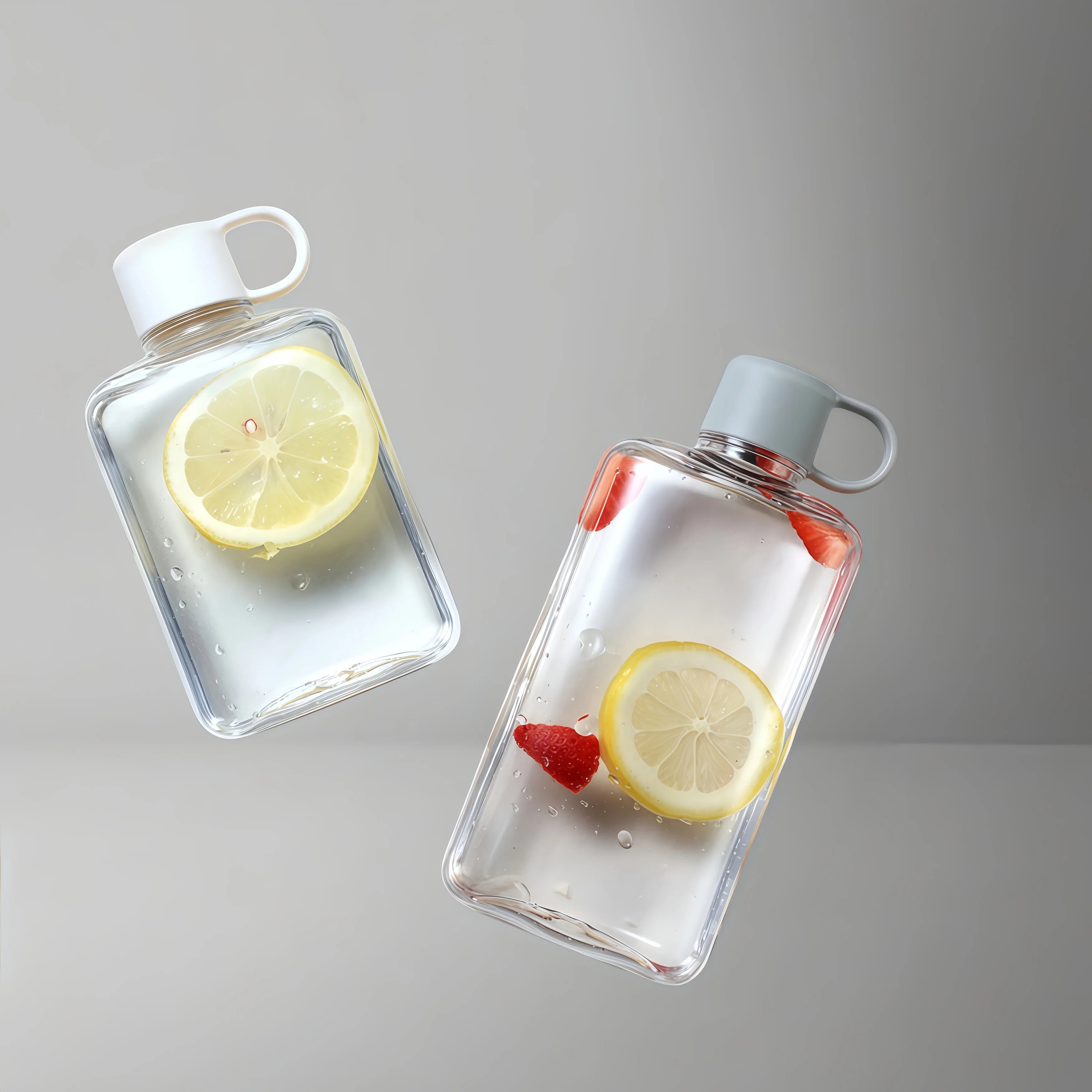 Water Botlte Flat Bpa Free Sport Clear Plastic