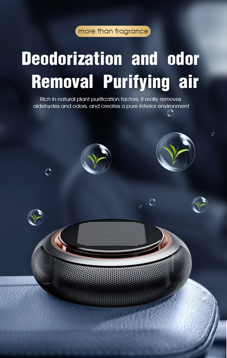 New Solar Energy Rotating Aromatherapy Car Air Freshener