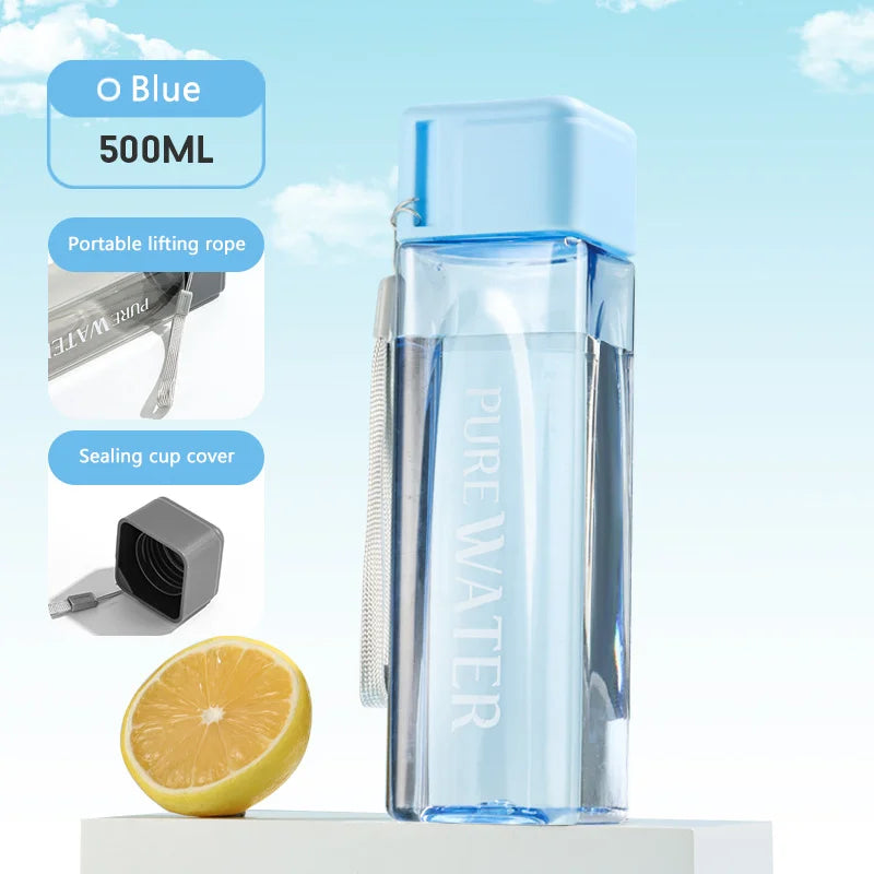 Simple Square Water Bottle Personalized