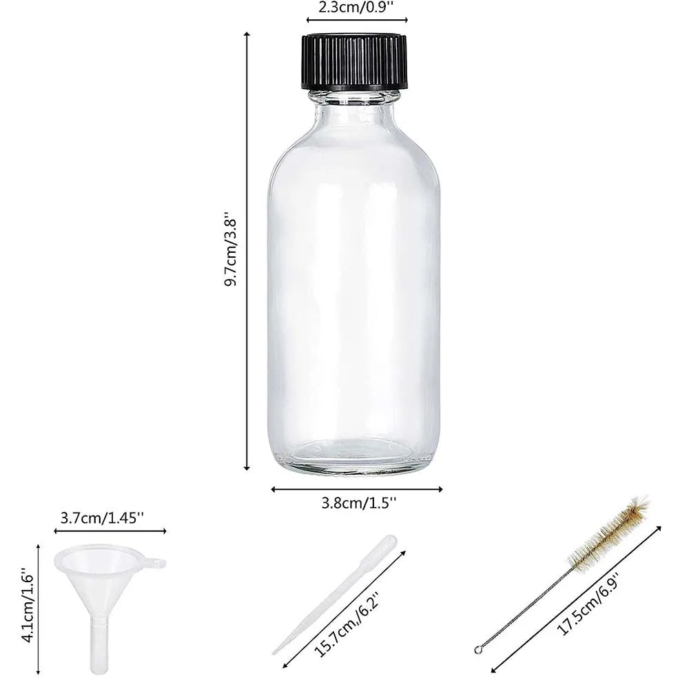 Small Clear Glass Bottles with Lids