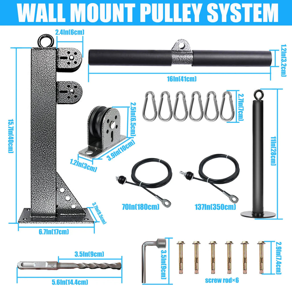 Fitness Wall Mounted Pulley System