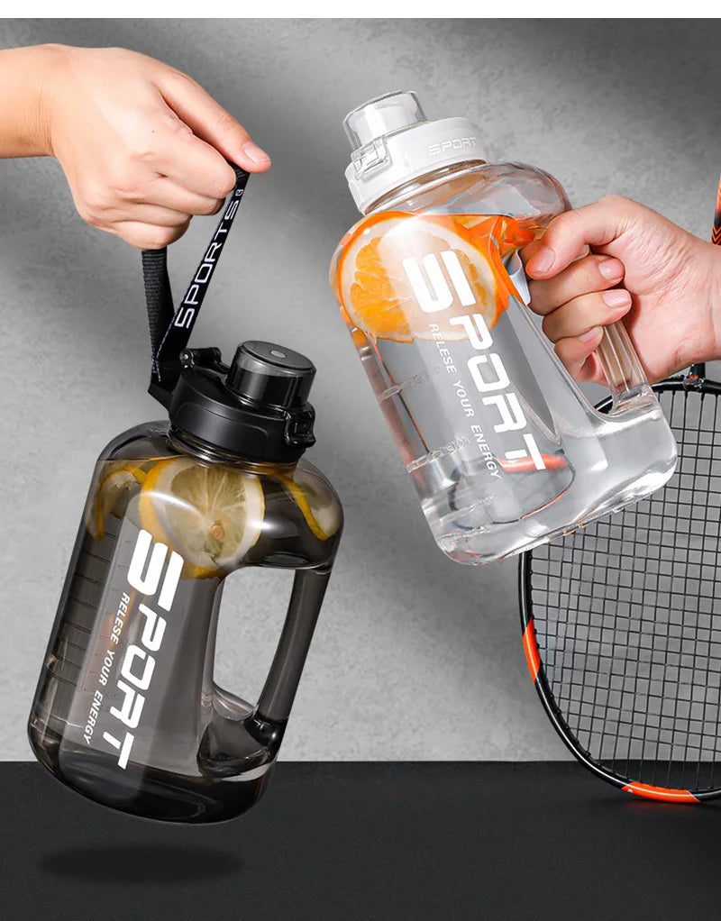 Large Water Bottle with Straw