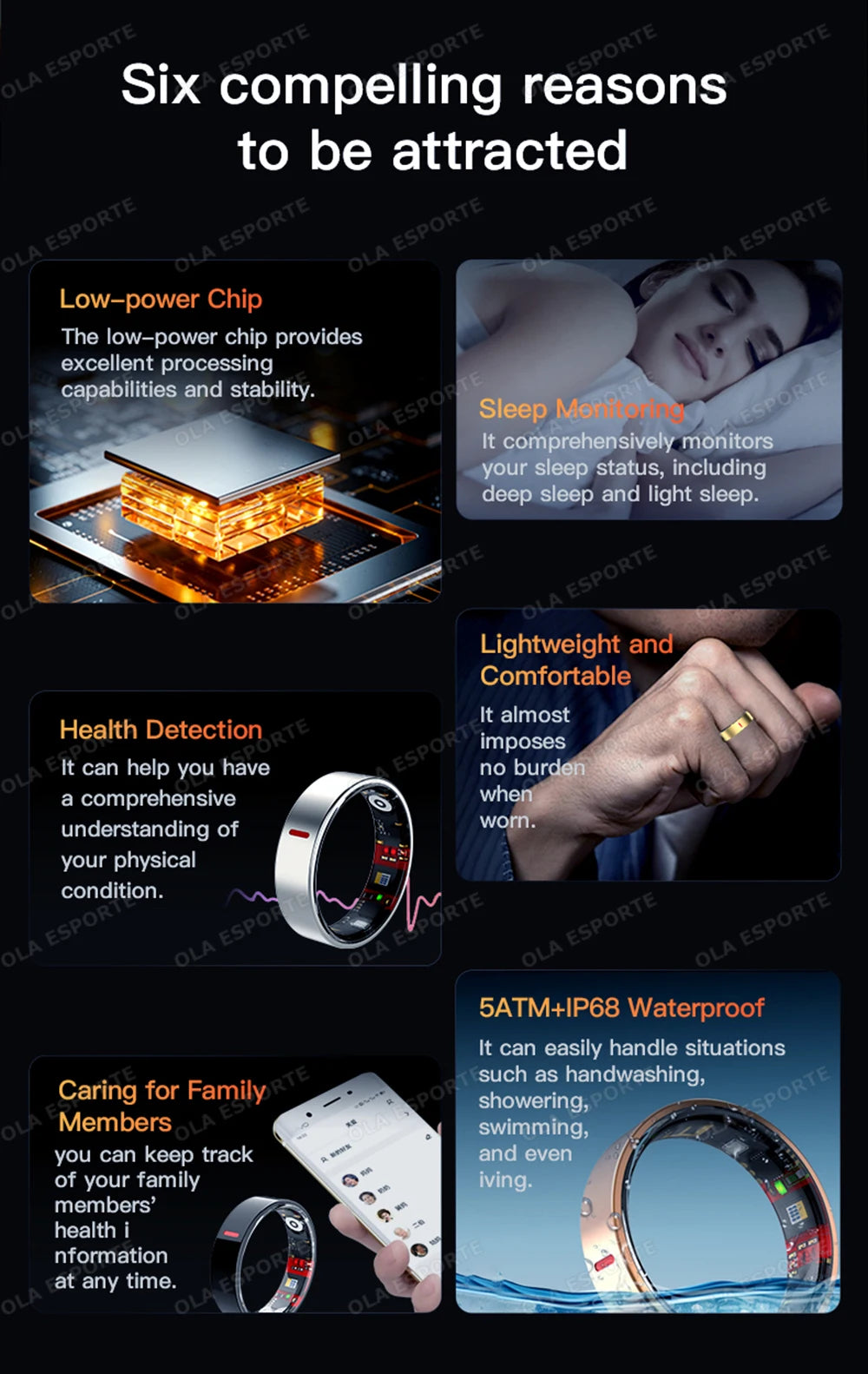 Smart Watch For Men Women IP68 Waterproof