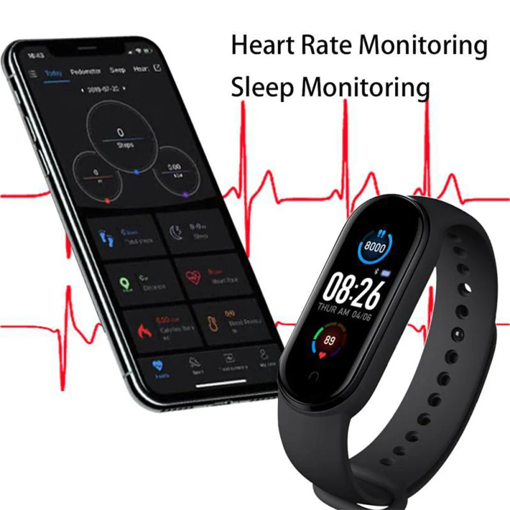 Mens Woman M5 Fitness Sport Wrist Pedometer