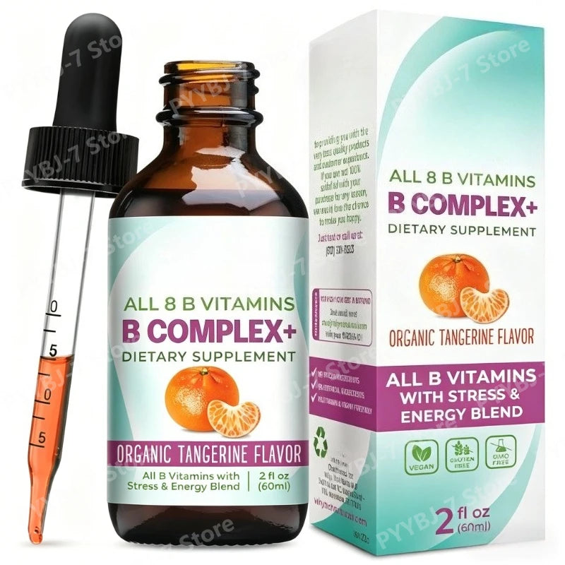 Vitamin B Complex Liquid Drops Supplement for Women Vegan