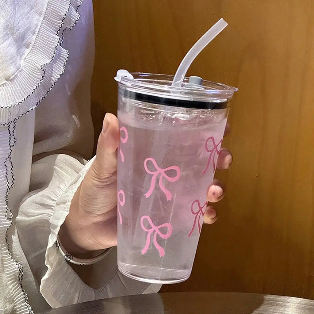Bow Tie Print Water Cup，