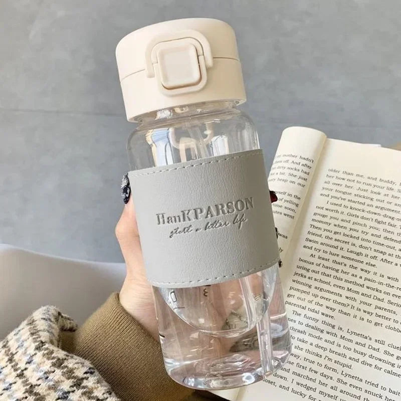 Water Bottle with Straw Creative