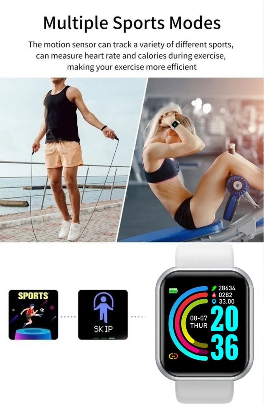 Smart Watch For Women Men Wristwatch