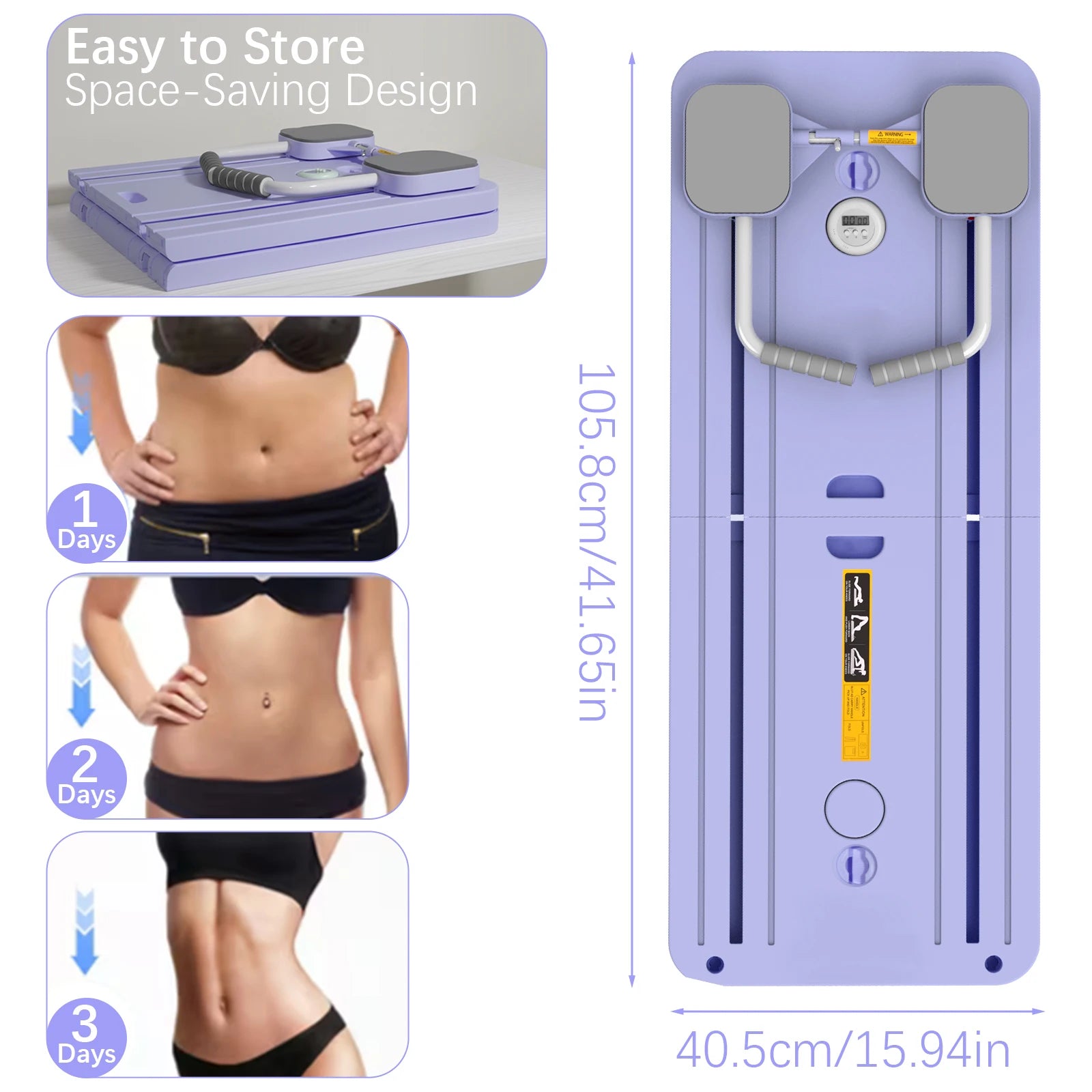 Multifunctional Home Fitness Folding Abdominal Board for Pilates Push Up