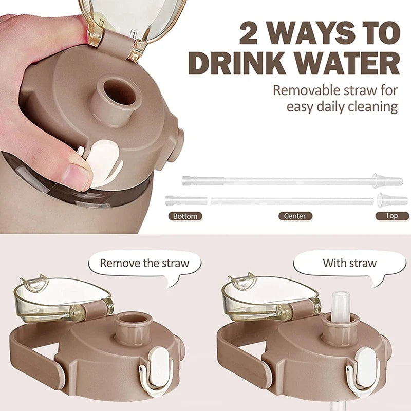 Glass Water Bottles With Straw
