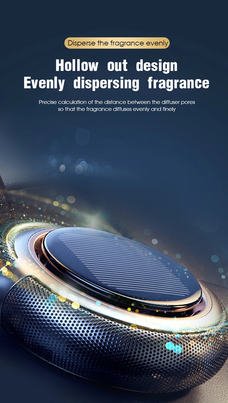 New Solar Energy Rotating Aromatherapy Car Air Freshener