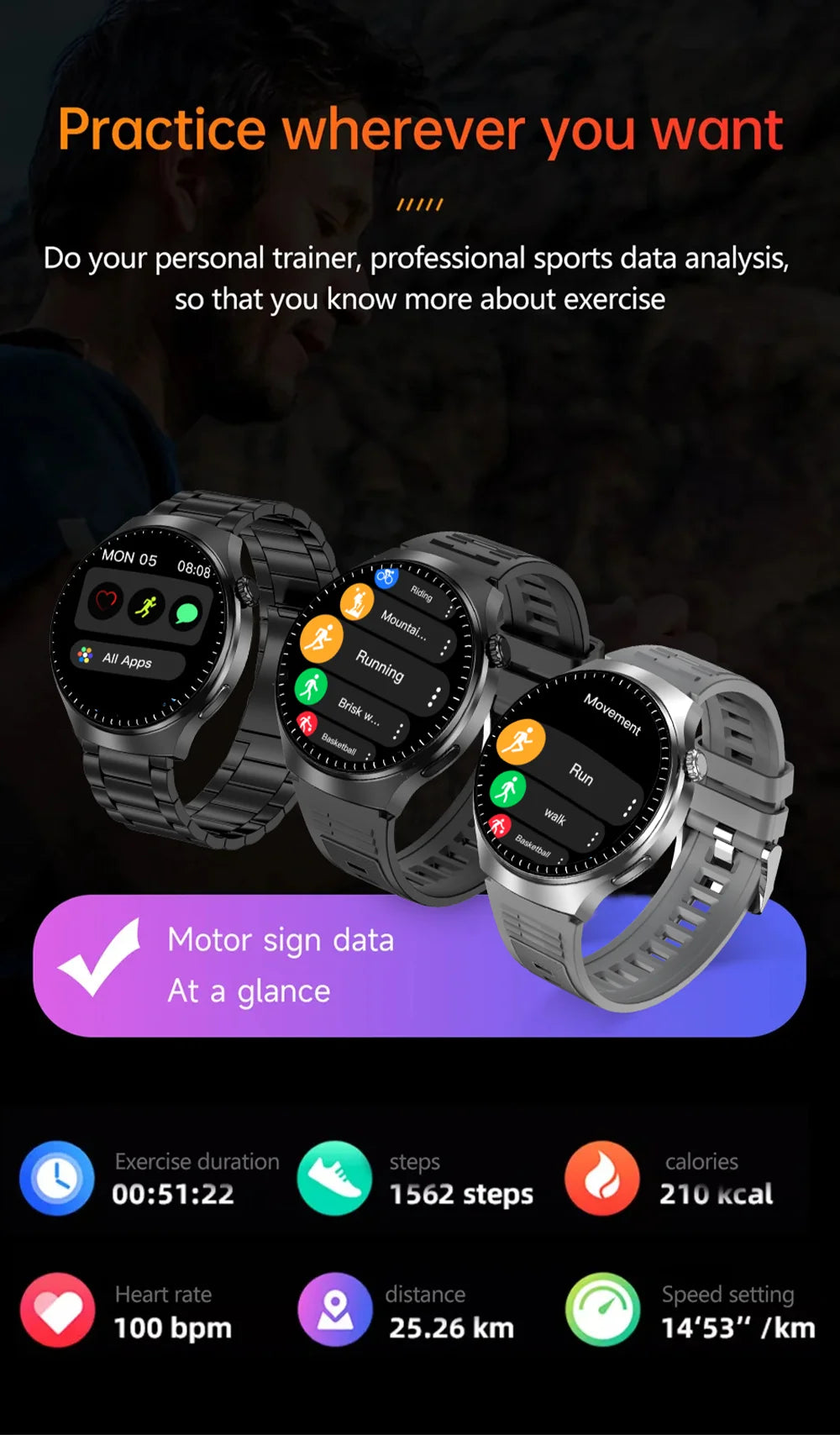 Men's Smart Watch HD Display