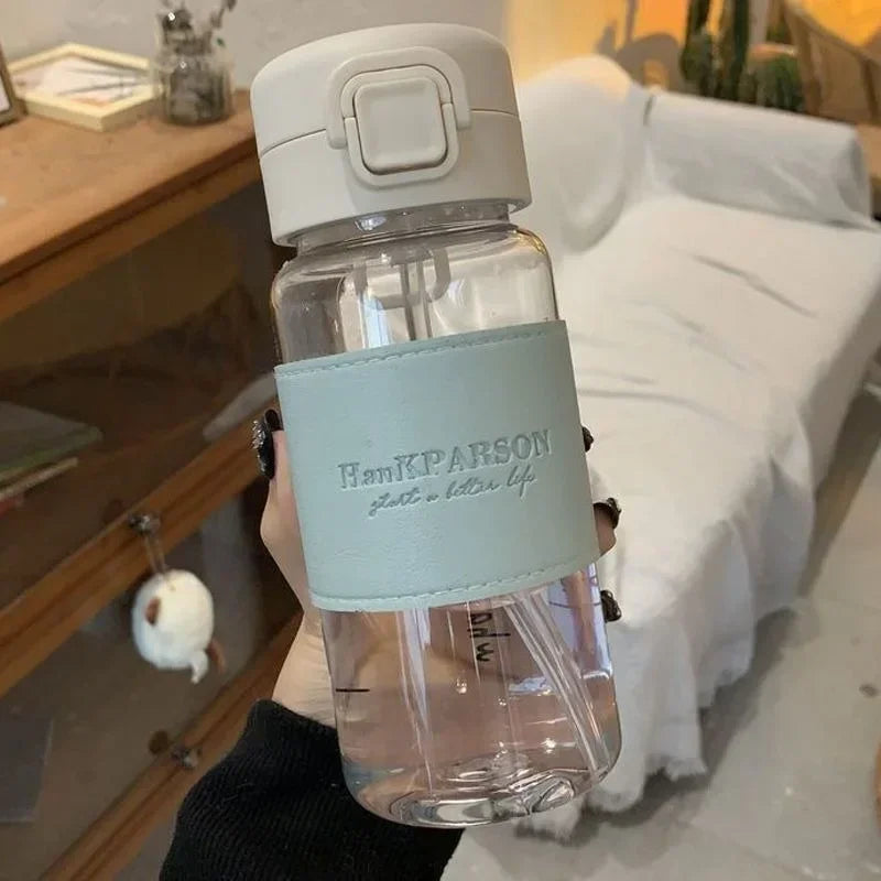 Water Bottle with Straw Creative