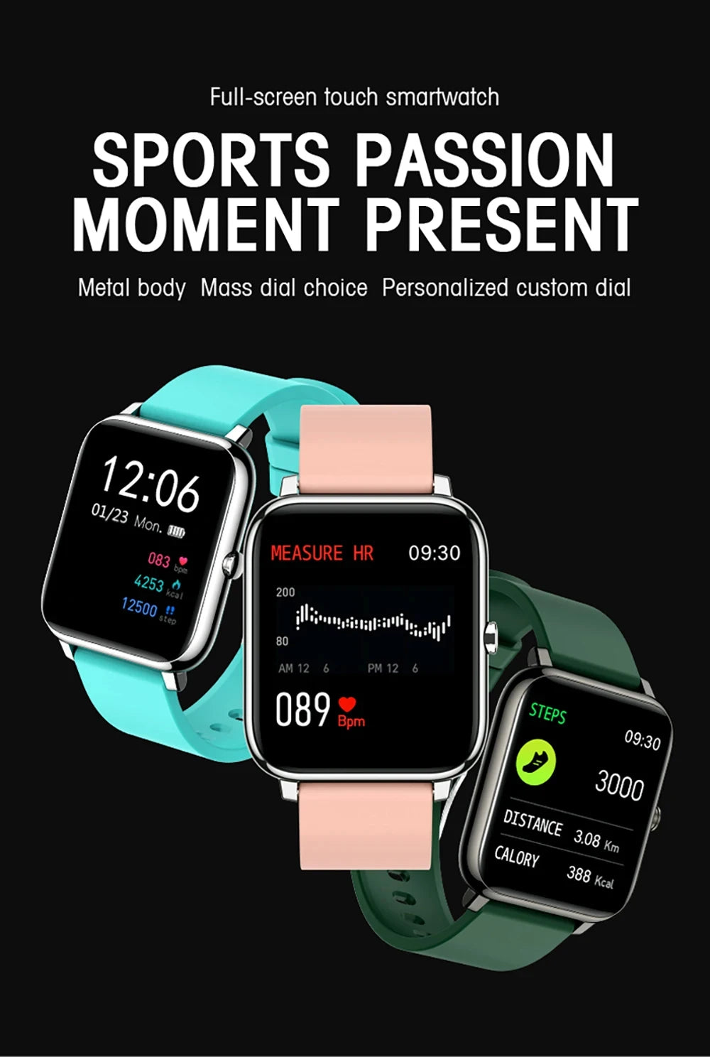 Smart Watches Men Women Sports Clock