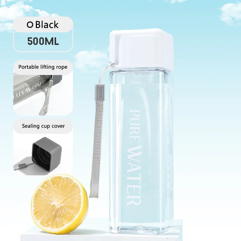 Simple Square Water Bottle Personalized