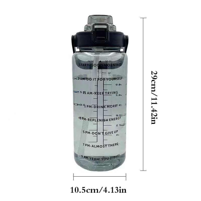 Big Water Bottle With Straw