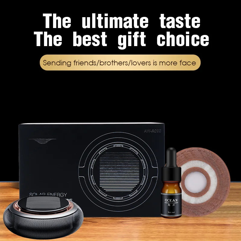 New Solar Energy Rotating Aromatherapy Car Air Freshener