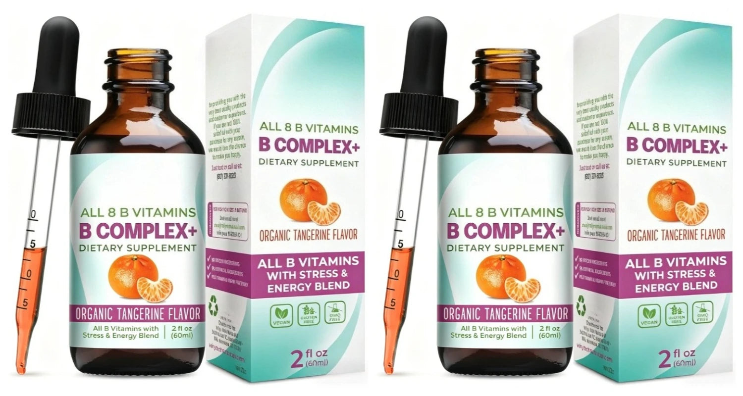 Vitamin B Complex Liquid Drops Supplement for Women Vegan
