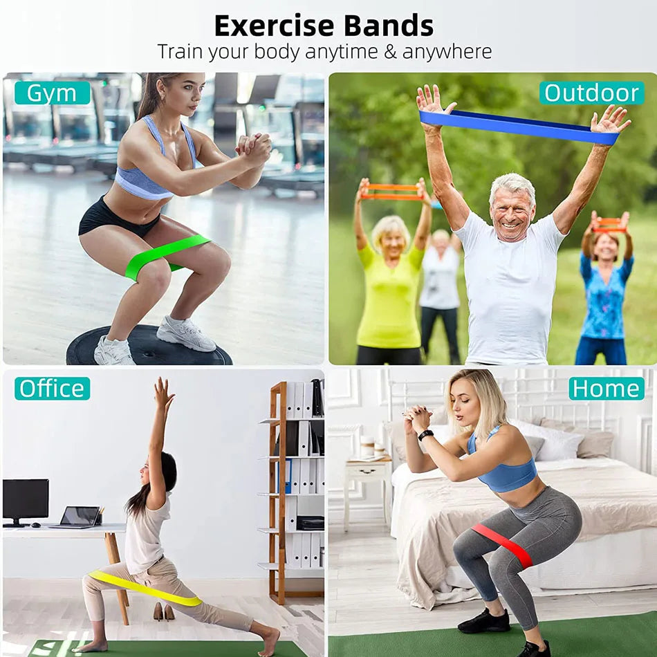 WOSWEIR-Training Resistance Bands Yoga Gym Fitness Gum Pull Up Assist Rubber Band Crossfit Exercise Home Workout Equipment