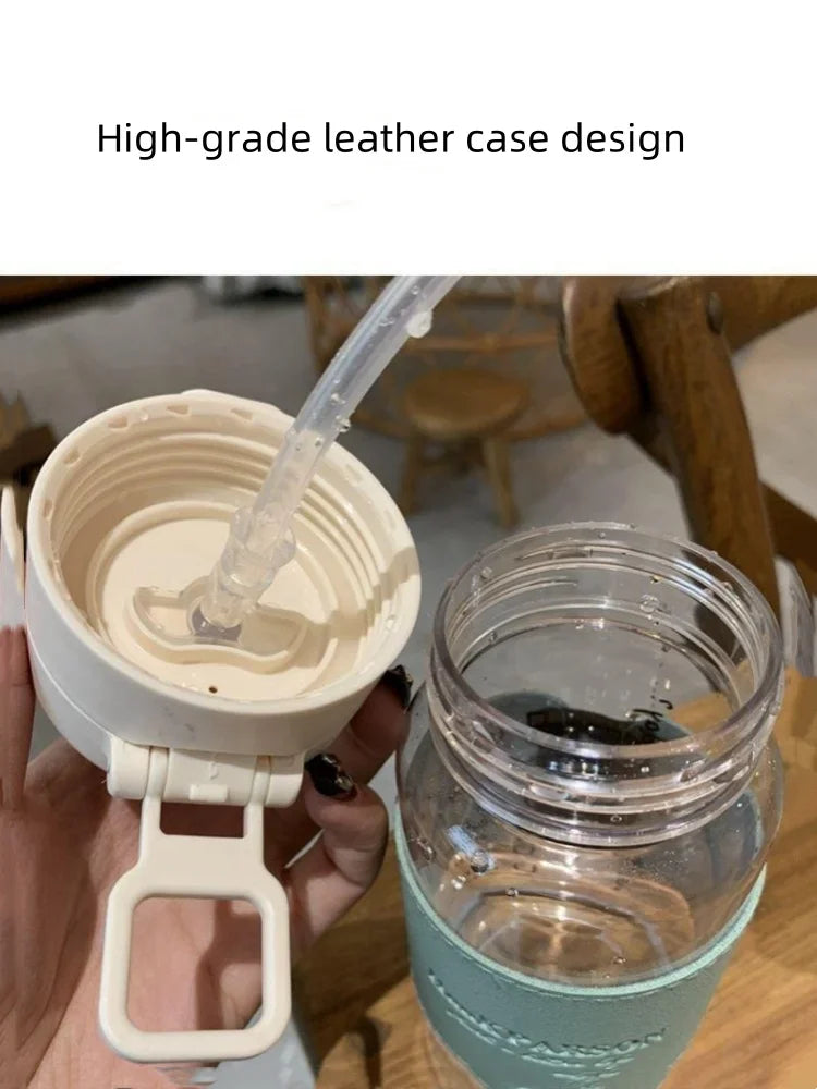 Water Bottle with Straw Creative