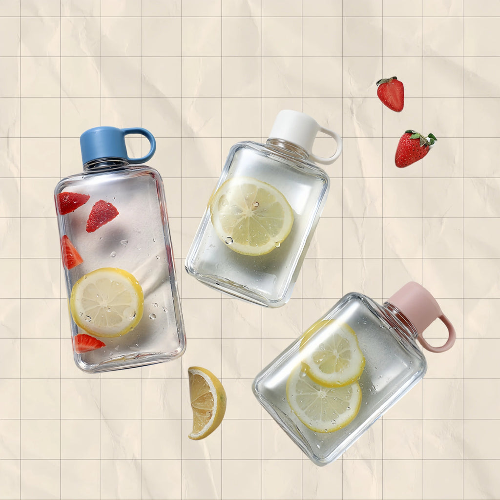 Water Botlte Flat Bpa Free Sport Clear Plastic