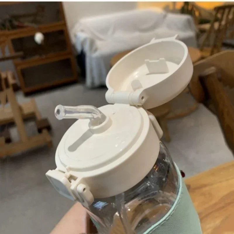 Water Bottle with Straw Creative