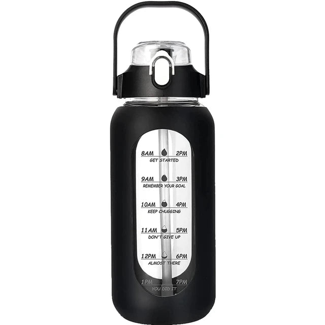 Glass Water Bottles With Straw