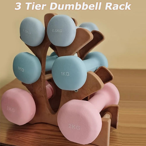 6 Slots Dumbbell Rack Home Sport Fitness Equipment