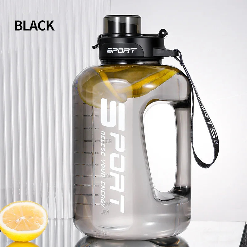 Large Water Bottle with Straw