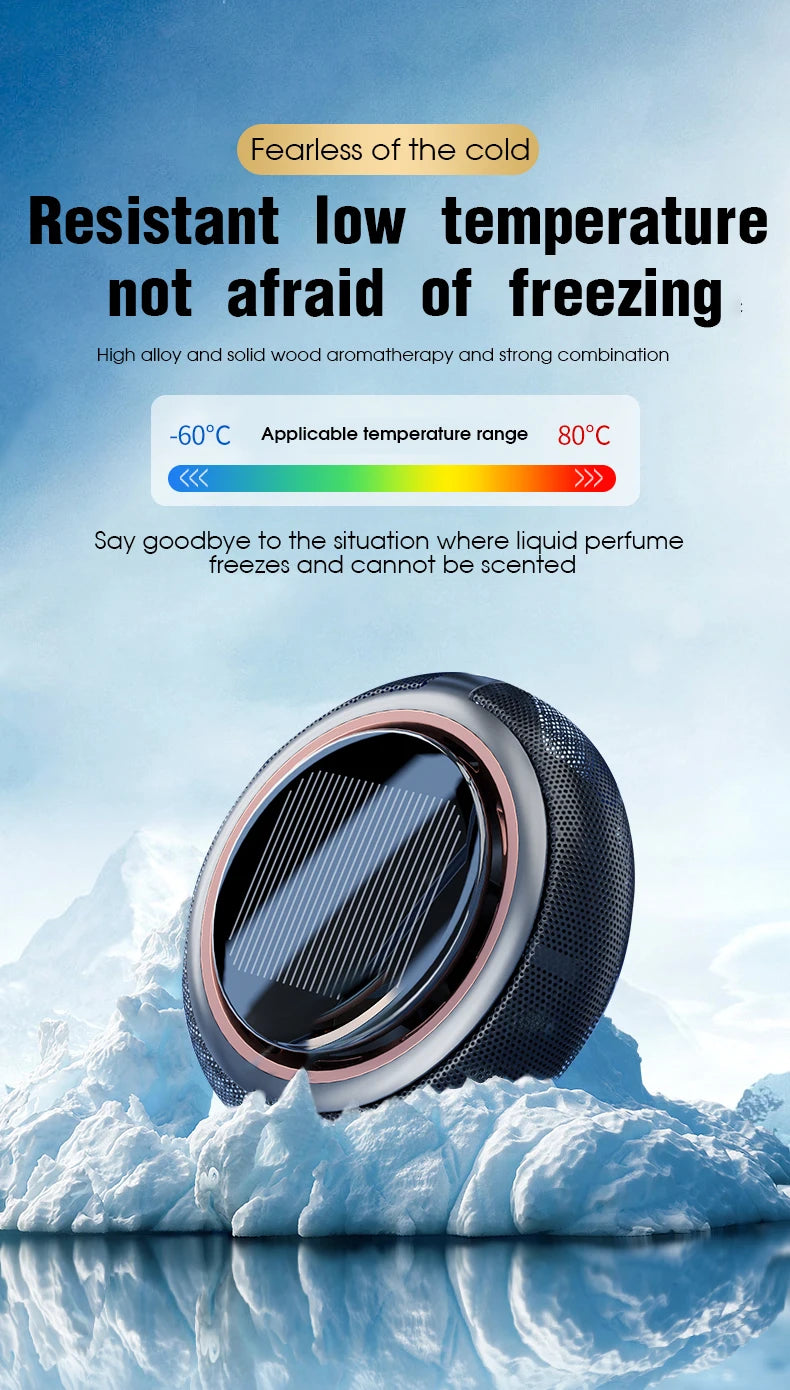 New Solar Energy Rotating Aromatherapy Car Air Freshener