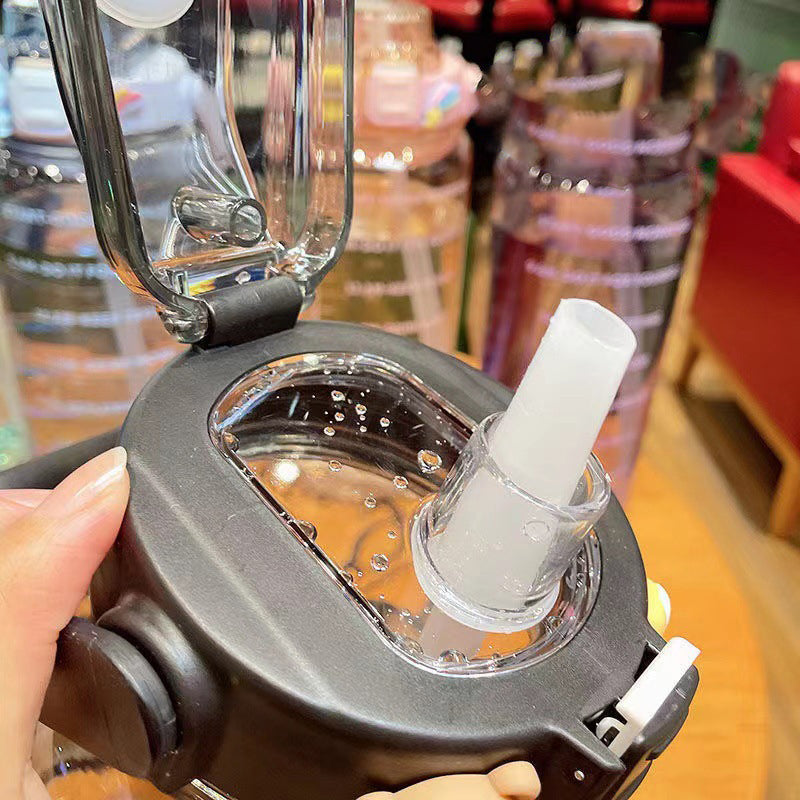 Big Water Bottle With Straw