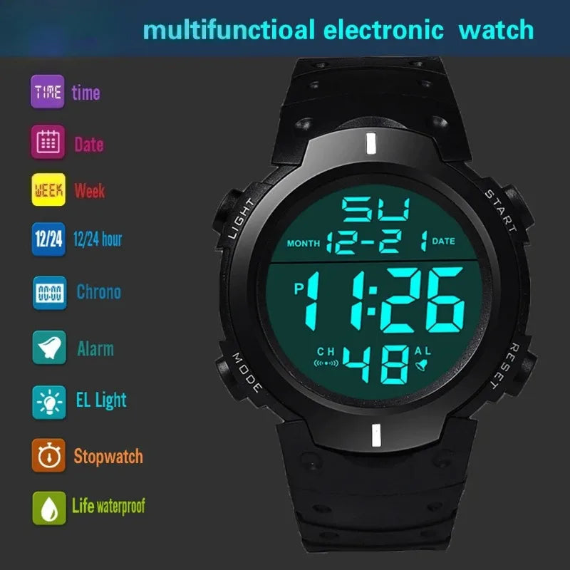 Men's Sport LED Digital Watch