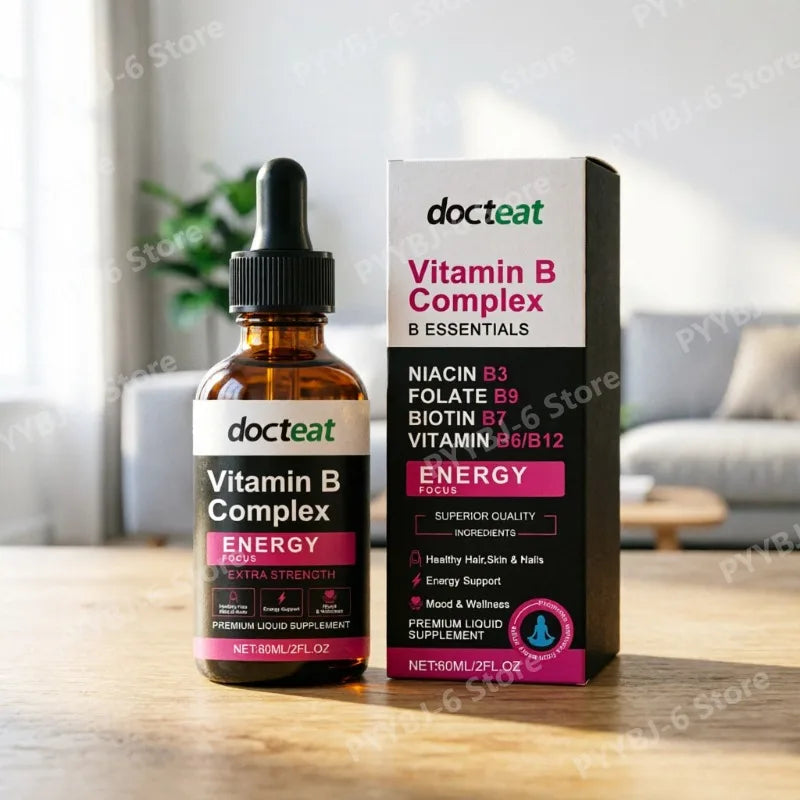 Vitamin B Complex Liquid Drops with B1 B3 B6 B7 B9 B12