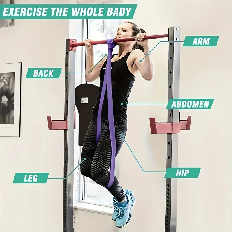 Resistance Bands Set for Gym Fitness Home Workout - Pull-Up Straps Leg Exercise Bands Assistive Equipment