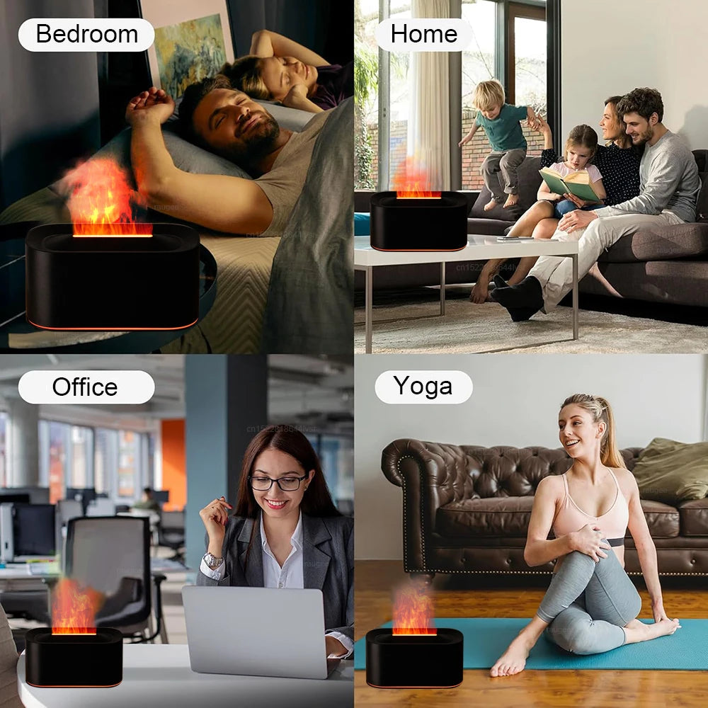 Aroma Humidifier Flame Essential Oils